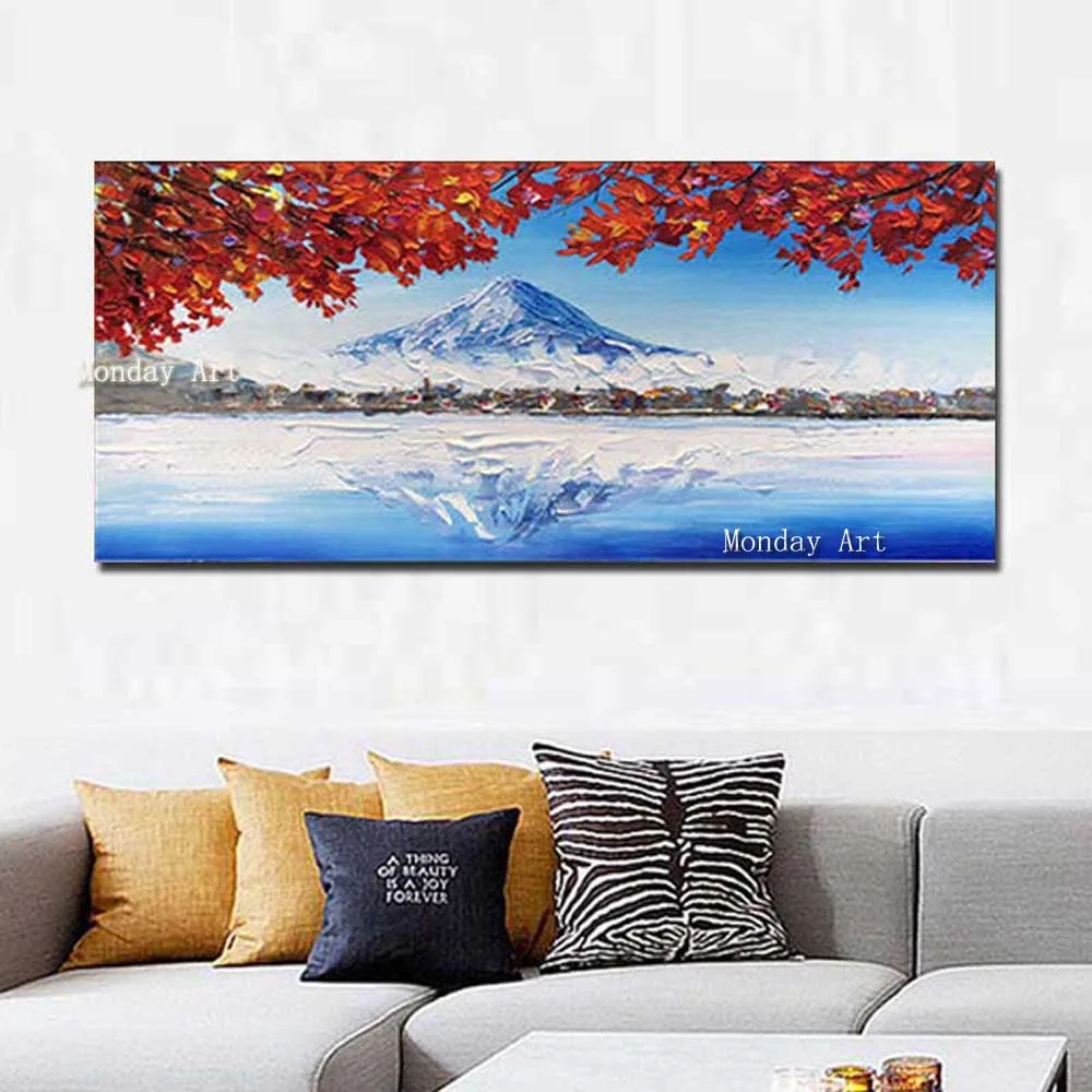 Wedding decoration Handmade Nordic style Canvas oil painting hand painted Landscape Painting Wall Art Home Decoration | Дом и сад