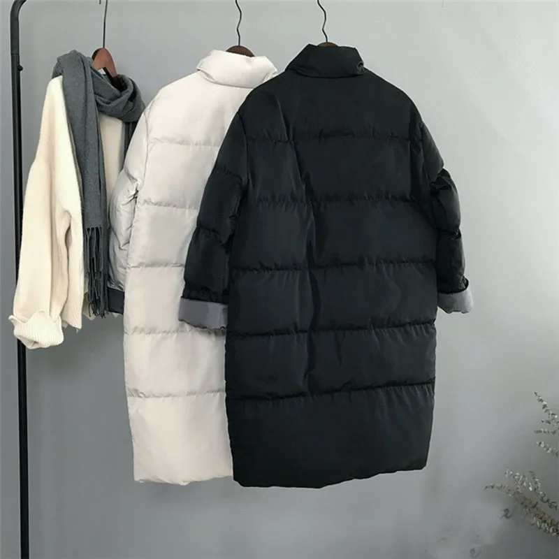 Женские парки, большие размеры, свободные толстые теплые хлопковые пальто, женская модная зимняя куртка, верхняя одежда с подкладкой, средние парки MujerA339