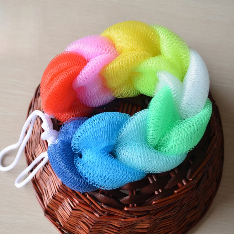 2 шт. ванна/душа тела Отшелушивание ремень губки мяч цветок сеточку плеча