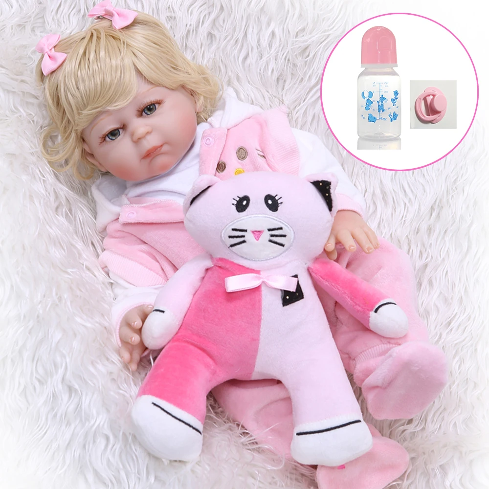 Little loli 50 см Силиконовая Кукла Reborn Girl игрушка реалистичные гладкие локоны
