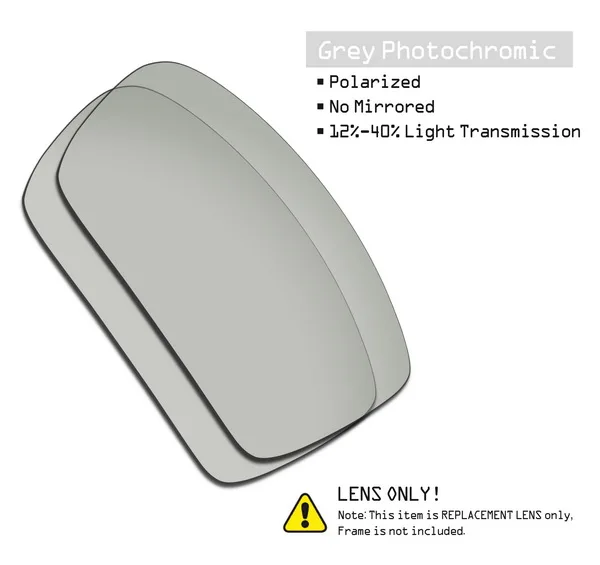 Grey Photochromic SmartVLT поляризованные Сменные линзы для солнцезащитных очков Окли гаскан-несколько вариантов - Цвет линз: Grey Photochromic