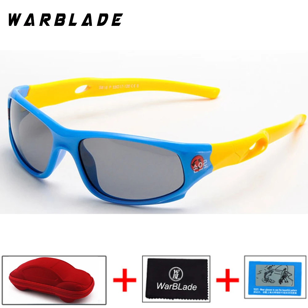 light blue yellow Детские поляризованные солнцезащитные очки, детские очки UV400, защитные очки TR90, оправа, брендовые солнцезащитные очки для детей, Gafas De Sol - Цвет линз: light blue yellow