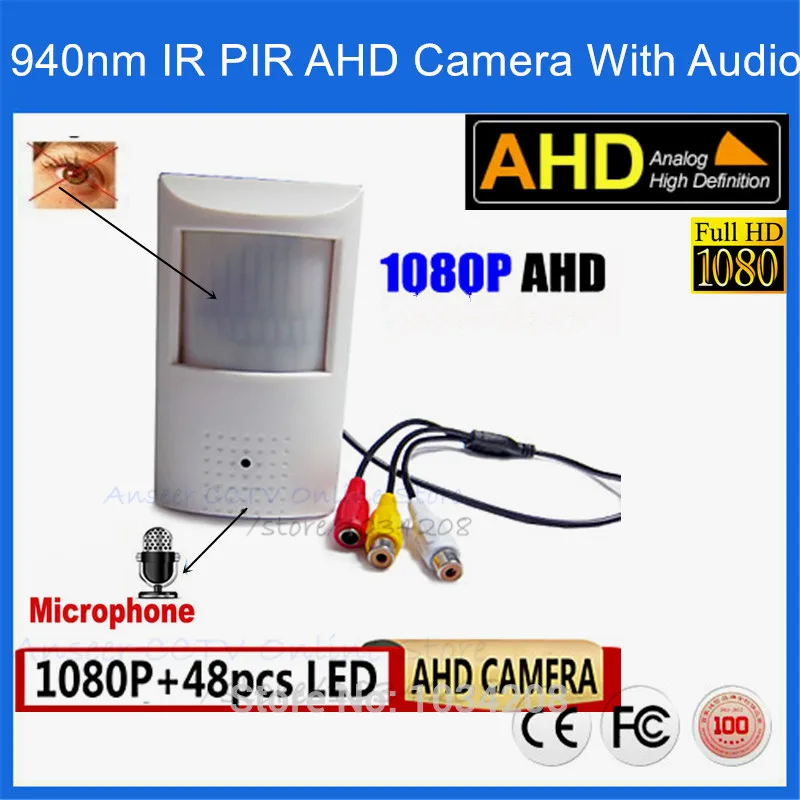 Видео 1080P мини AHD камера ночного видения 48 шт. IR 940Nm Pin отверстие 2 0 мегапиксельная