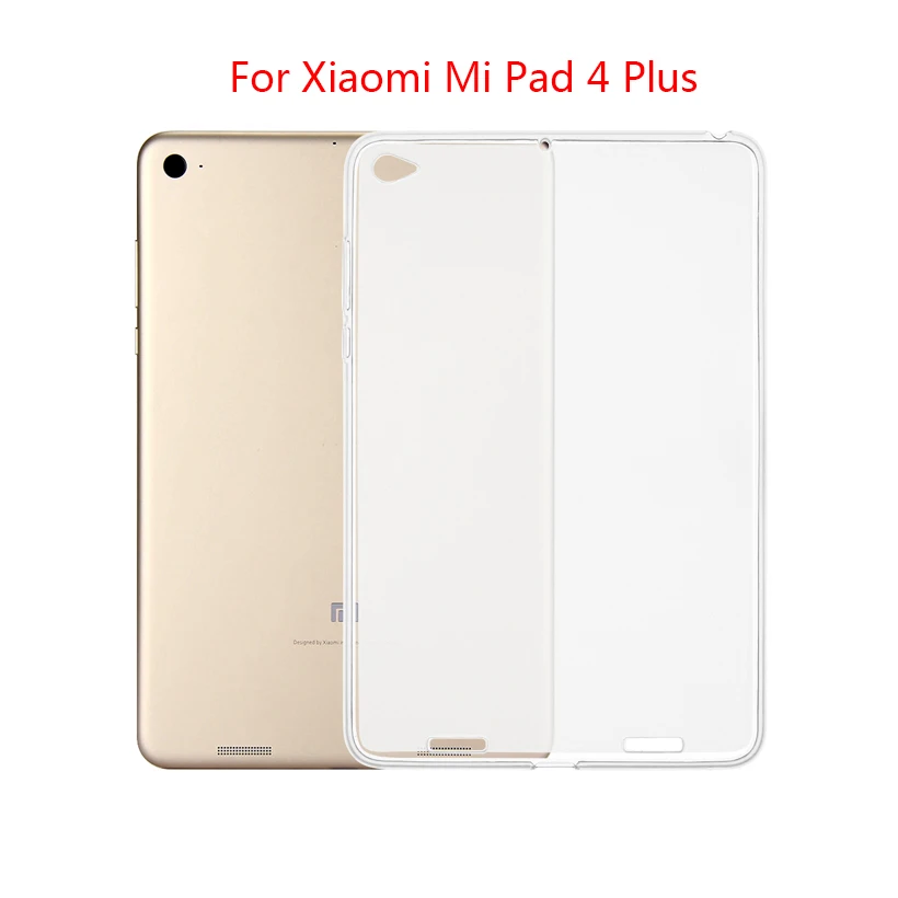 For Mi Pad 4 Plus Прозрачный чехол для Xiaomi mi Pad mi коврик для детей 1 года, 2, 4, плюс 7,9 8,0 10,1 чехол s mi Pad1 mi Pad2 mi Pad4 Plus прозрачный мягкий кремний чехол для планшета - Цвет: For Mi Pad 4 Plus