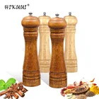 Из 2 предметов 8 дюймов Соль и Перец Измельчители Древесины перец мясорубку специй Регулируемый шлифовальный Core Кухня инструменты два Керамика ядер Бесплатная