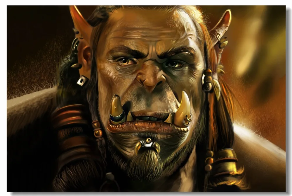 Пользовательские холст настенные картины Мир Warcraft постер Durotan наклейки росписи
