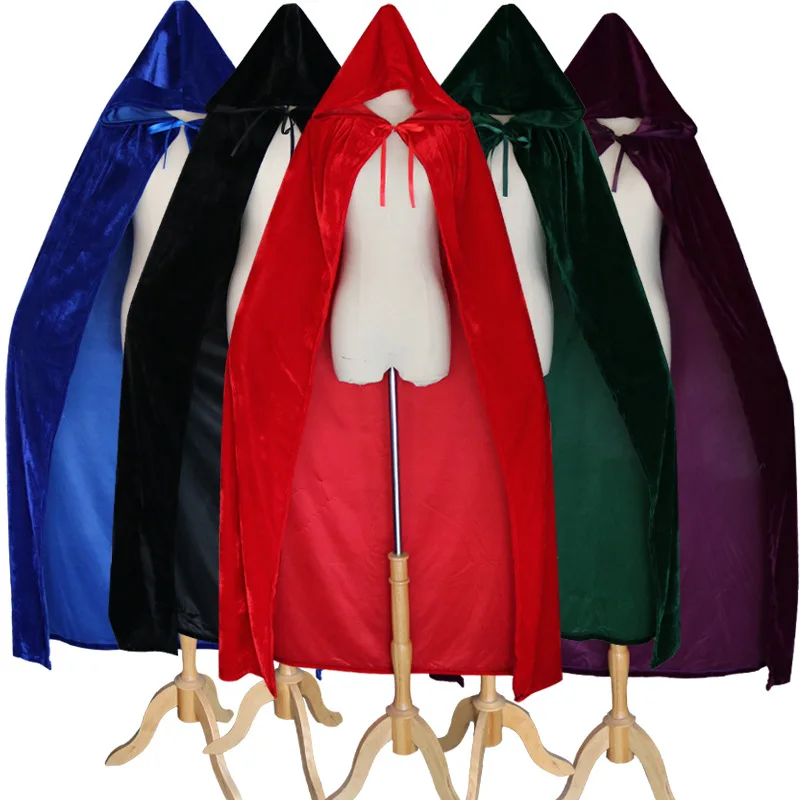 2019 Women Men Adult Halloween Cosplay Costume Death Wizard Witch Hooded Robe Cloak Masquerade Party Cap | Тематическая одежда и