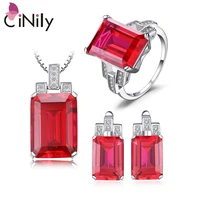 cinily created multigems 925 sterling silver wholesale new for women jewelry necklace pendant earrings ring jewelry set st001 03