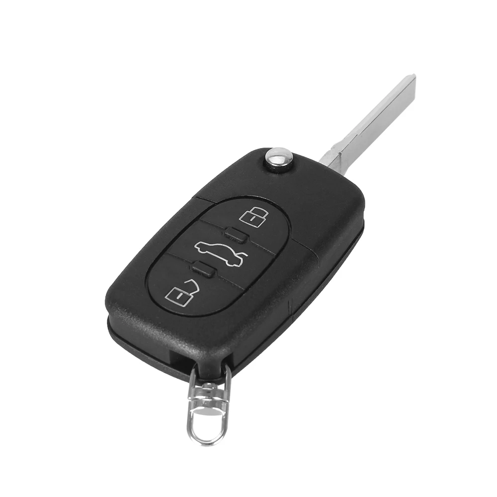 Dandkey 10X для Audi A2 A3 A4 A6 A8 TT CR2032 Чехол-брелок без рисунка с 3 кнопками складной