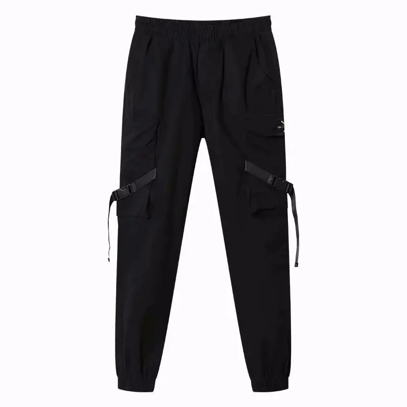 Hip Hop Ankle banded pants Mens Streetwear Black Jogger Pants Men Cargo Pant Trousers Elastic Waist Men Harem Pants