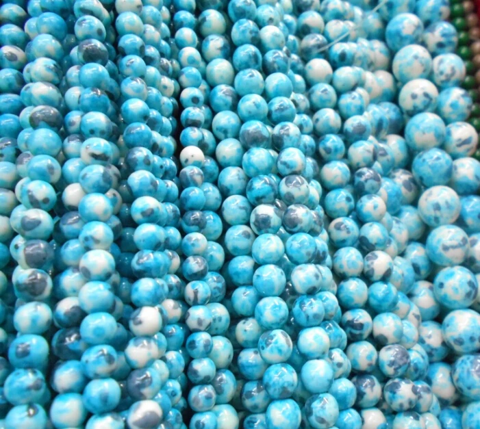 Aaa + белый горошек синий веновый содалит натуральный камень бусины для
