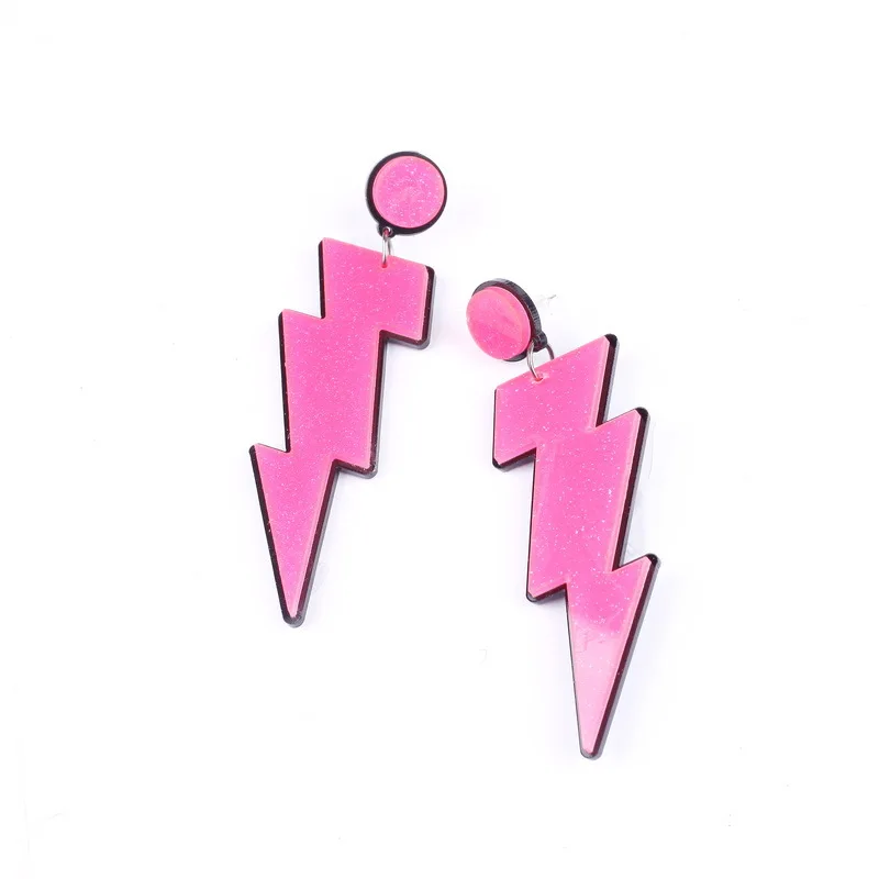 2018 Корейская версия простые акриловые серьги японской версии lightning преувеличены