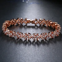 new style trendy 2017 unique jewelry white gold color charm aaa cz crystal female bracelets bangles party show for women b 044