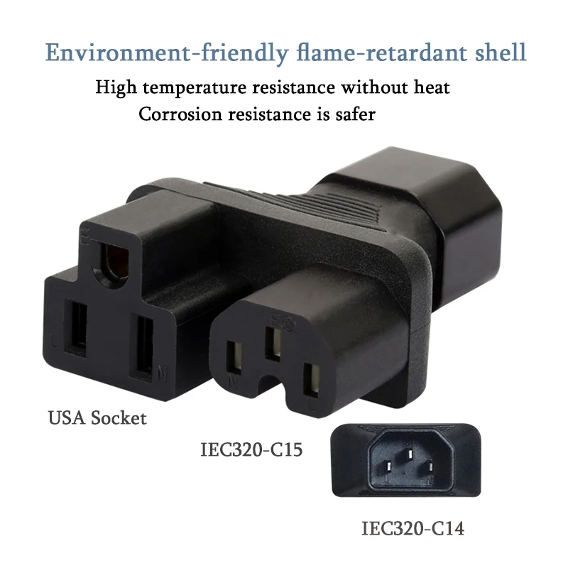 IEC320 C14 для 5 15 P C15 IEC 320 Para. + Nema 15R Адаптер переменного тока C13 А 125 В|Электрические