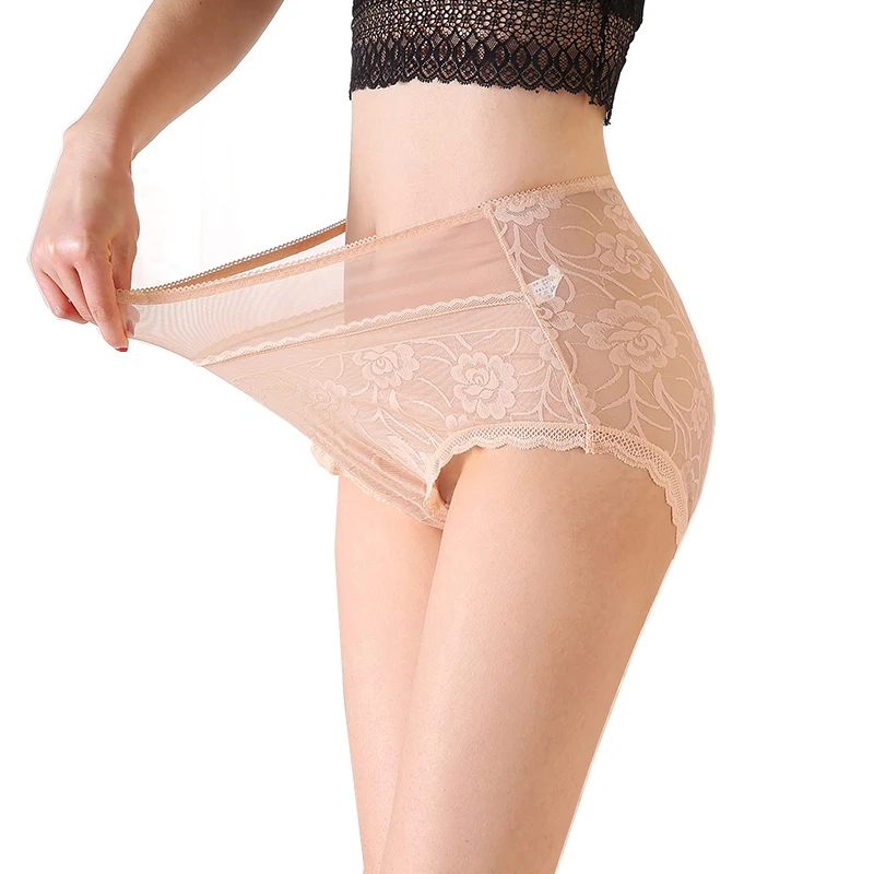 Трусики женские кружевные бесшовные с завышенной талией 3 шт./лот|Женские