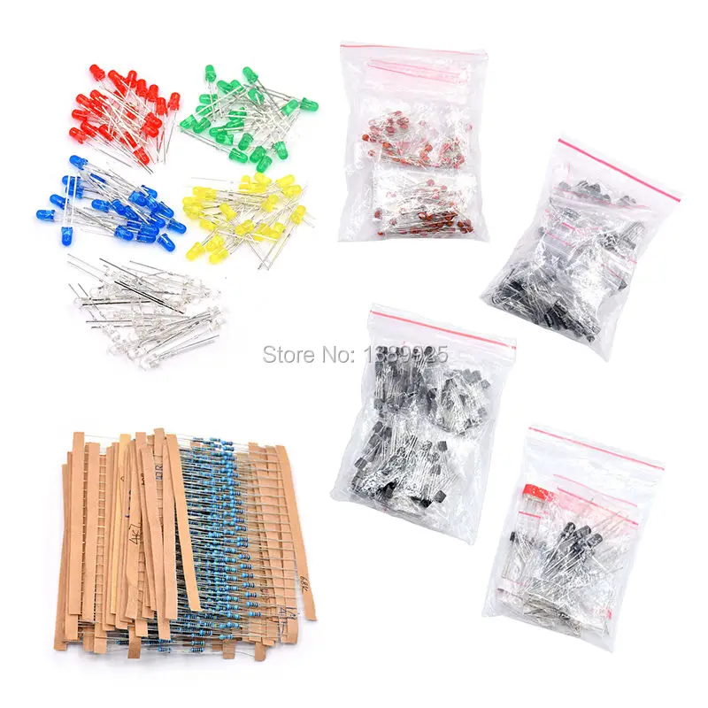 Пакет с электронными компонентами + переменные электролитические конденсаторы