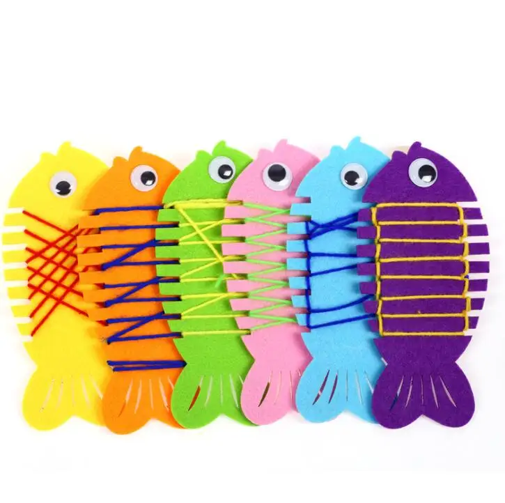 Детский сад обернутый Threading Wear Line Fish ручная Игра Головоломка Развивающие Игрушки