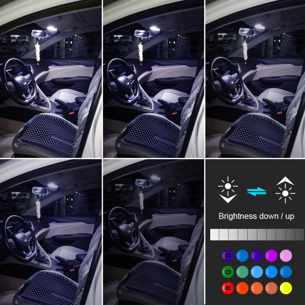 Автомобильный Подсветка салона RGB C5W светодиодный гирлянда 31 мм 36 39 42 с пультом