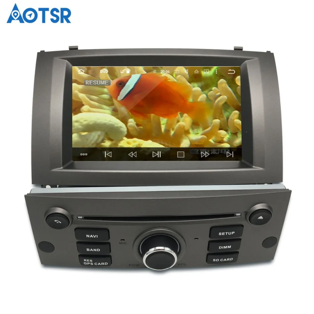Автомобильный DVD CD плеер на Android 9 0 для Peugeot 407 2004 2010 автомобильный GPS навигатор