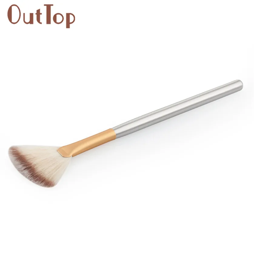 Makeup Brushes Professional Fan Portable Blush Face Powder Foundation Cosmetics Brush Beauty Apr25#2 | Красота и здоровье