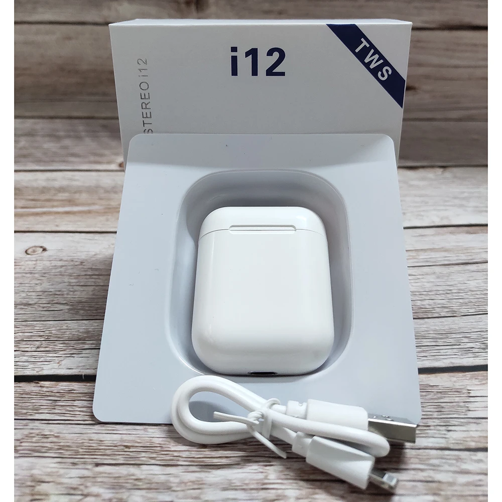 Оригинальные i12 TWS i12 беспроводные наушники Bluetooth наушники с сенсорным управлением и 3D стерео наушники для iPhone x samsung
