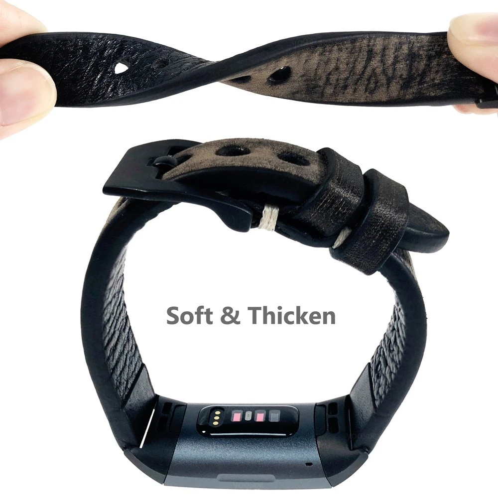 YOOSIDE для Fitbit Charge 3 Band ручной работы из натуральной кожи винтажная застежка из нержавеющей стали ремешок для Fitbit Charge 3 SE