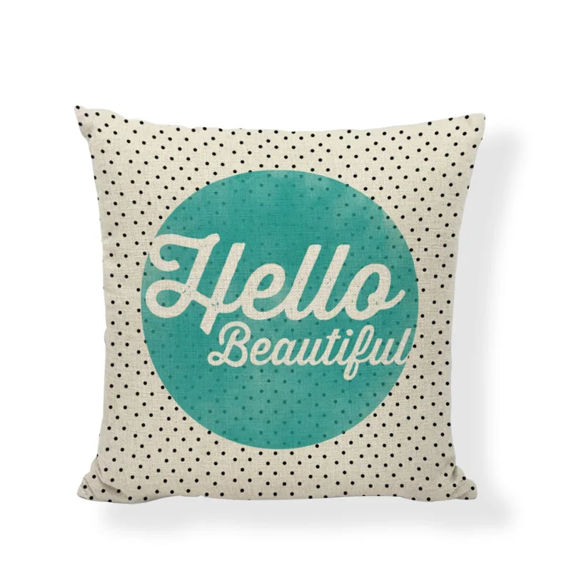Hello Boeautiful Happy Reading more Coffee Tea Wine Home Decor Sofa Car Seat Decorative Cushion Cover Pillow Case covers | Дом и сад