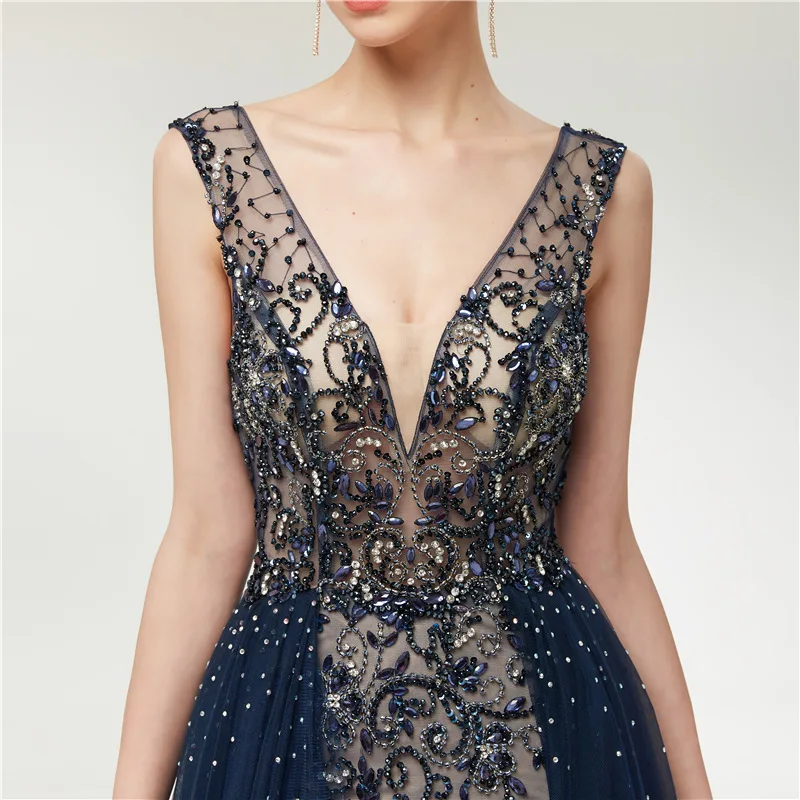 2019 Fashion Beautiful Blue Long Evening Dress Mermaid Glitter Elegant Women's Dresses Plus Size | Свадьбы и торжества