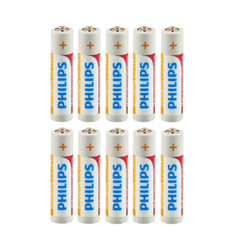 Philips 10 шт 1,5 в Углеродные сухие батареи безопасные сильные взрывозащищенные 1,5 Вольт ААА