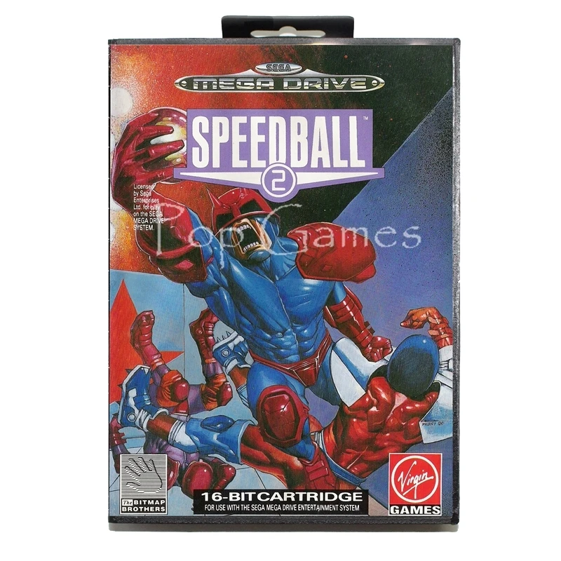 Speedball 2 с коробкой для 16 битной игровой карты Sega MD Mega Drive видеоконсоли