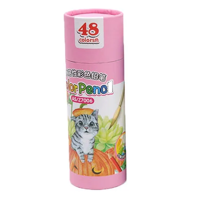 48 colors pink 36 48 Lapis De Cor Профессиональный водорастворимый цветной карандаш Премиум мягкое ядро акварельные карандаши для школьные принадлежности для творчества - Цвет: 48 colors pink