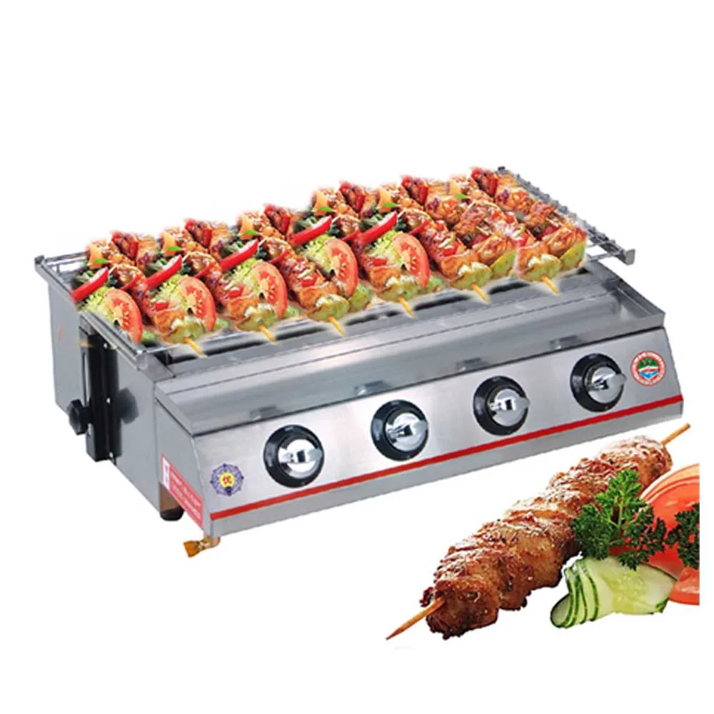 4 Burners Silver 2/3/4/6/8 горелки газовая угольный гриль для барбекю, инфракрасные газовые горелки, Кухня барбекю Гриль Инструменты для приготовления пищи на воздухе churrasqueira легко чистить - Цвет: 4 Burners Silver