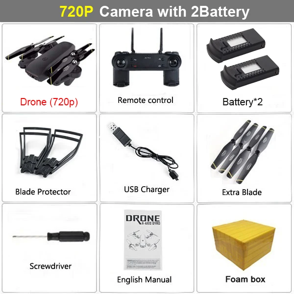 Teeggi M70 Радиоуправляемый Дрон с камерой HD 4K камера 1080P FPV селфи Дрон Квадрокоптер Профессиональный VS E58 VISUO XS809HW XS809S дроны - Цвет: 720P Black 2B F