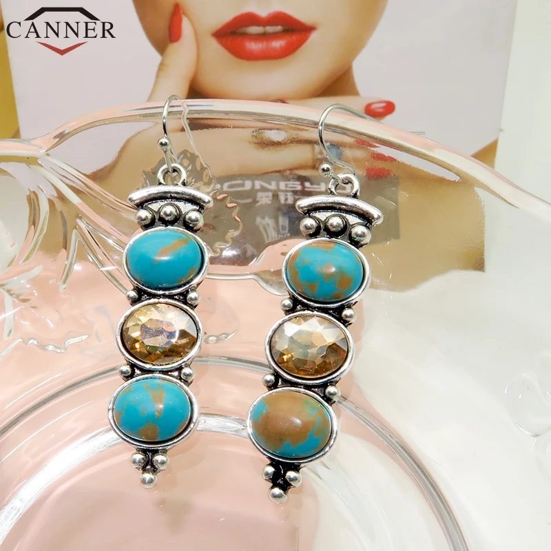 Женские винтажные длинные серьги CANNER богемные Висячие/висячие с геометрическим