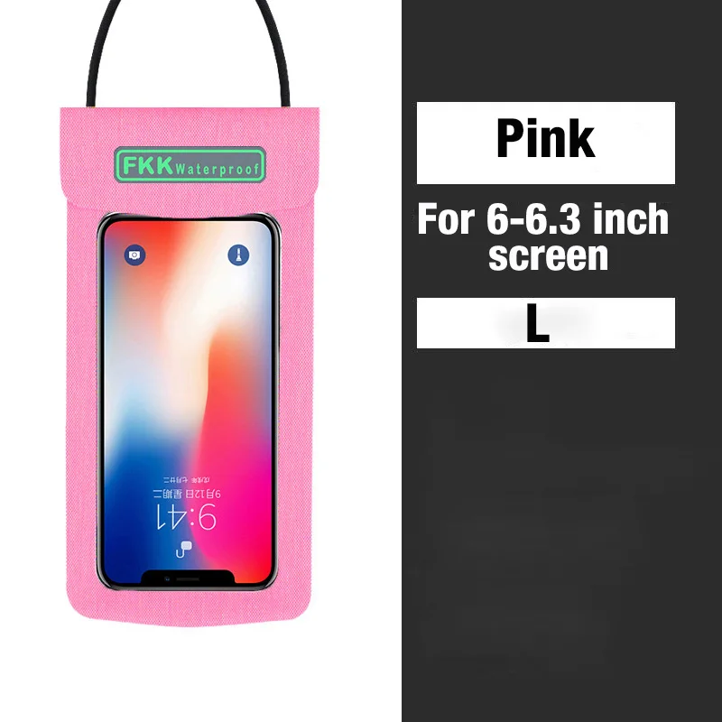 Pink 6-6.3inch CV Lymoc водонепроницаемая сумка для телефона, чехол для плавания, дайвинга, для улицы, водонепроницаемый чехол для телефона, для всех 3,5-6,3 дюймов, аксессуары для телефона с фотографией - Цвет: Pink 6-6.3inch CV