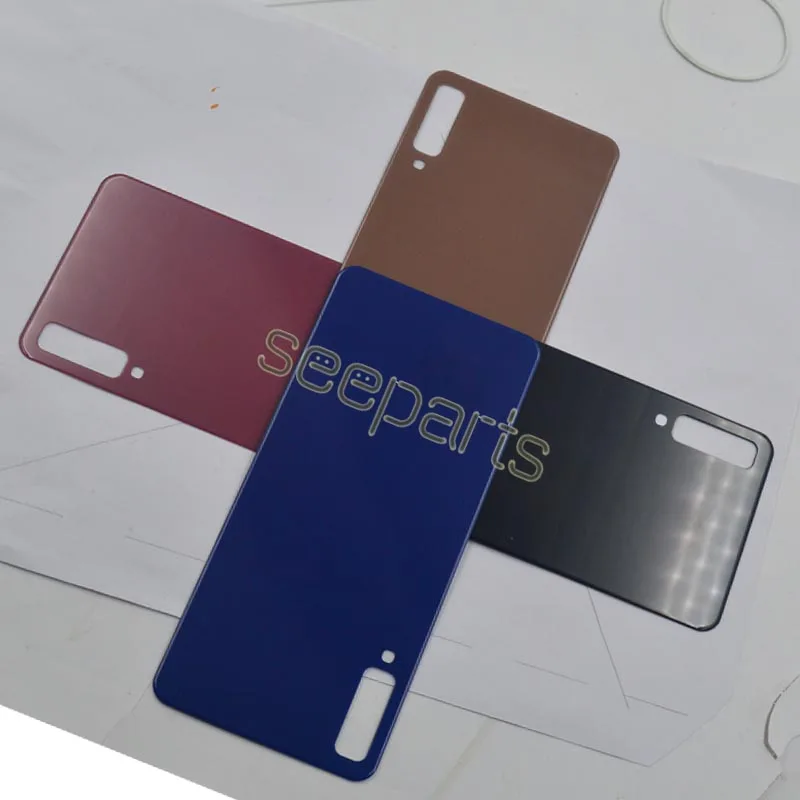 Для SAMSUNG Galaxy A7 2018 задняя крышка из стекла A750F/DS дверь Корпус чехол Замена для A750