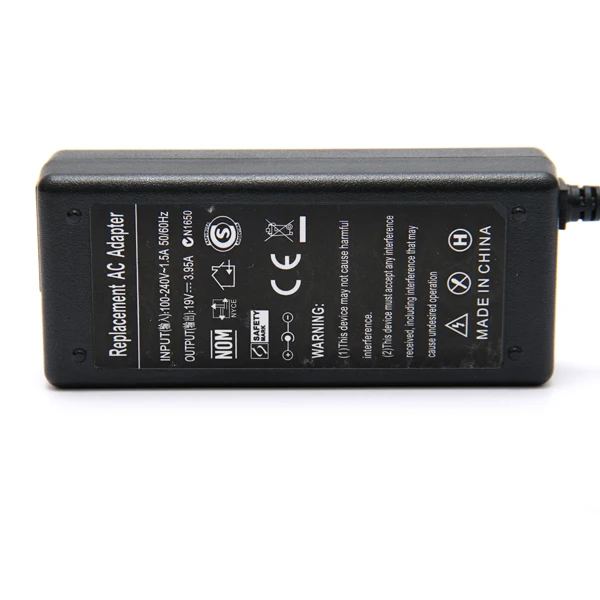 AC адаптер ноутбука Зарядное устройство 19V 3.95A 5,5x2,5 мм для Toshiba L600 L700 L650 X42J K52J M810 L202 M105 L536 C600 M802 M805 Питание