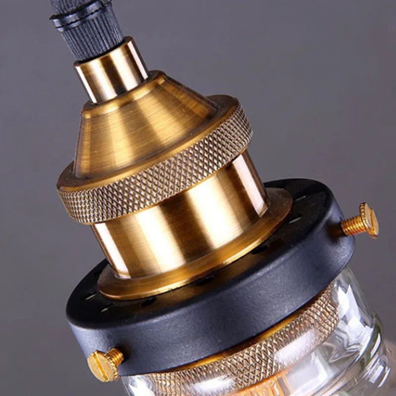 ЯНТАРНЫЙ СТЕКЛЯННЫЙ АБАЖУР антикварные подвесные светильники Industrail кухня