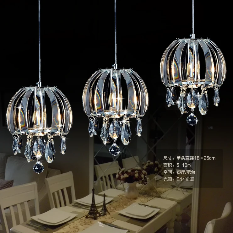 Современная Подвесная лампа Хрустальная кухонная современное подвесное