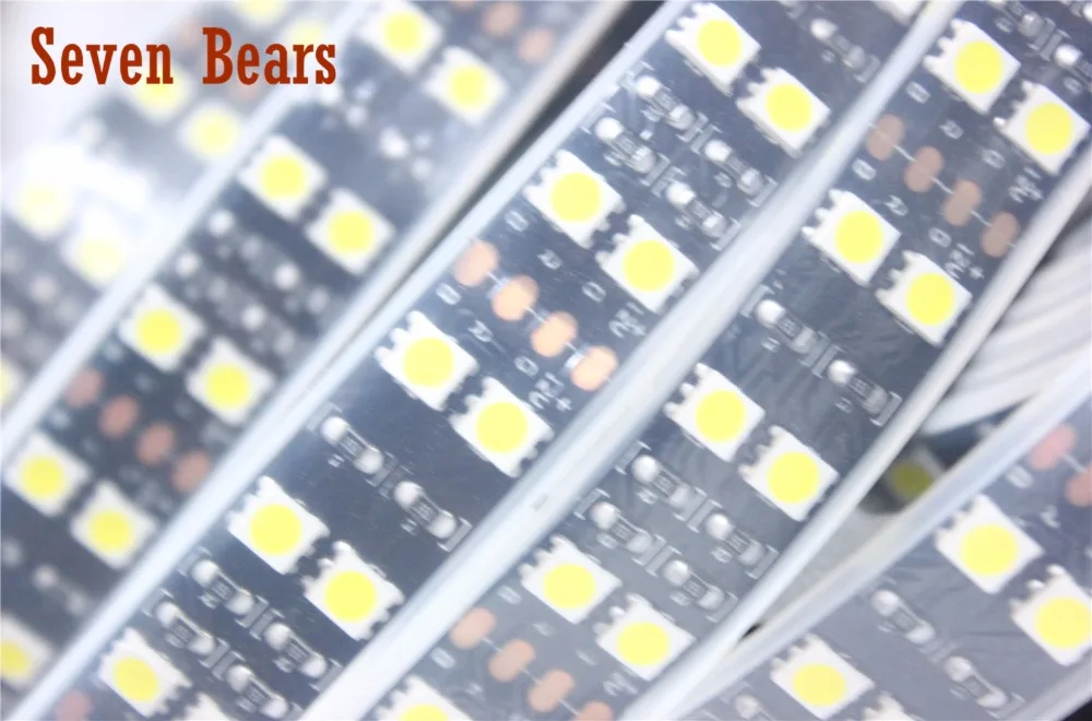 Новая Черная Светодиодная лента PCB RGB 5050 двухрядная черная печатная плата