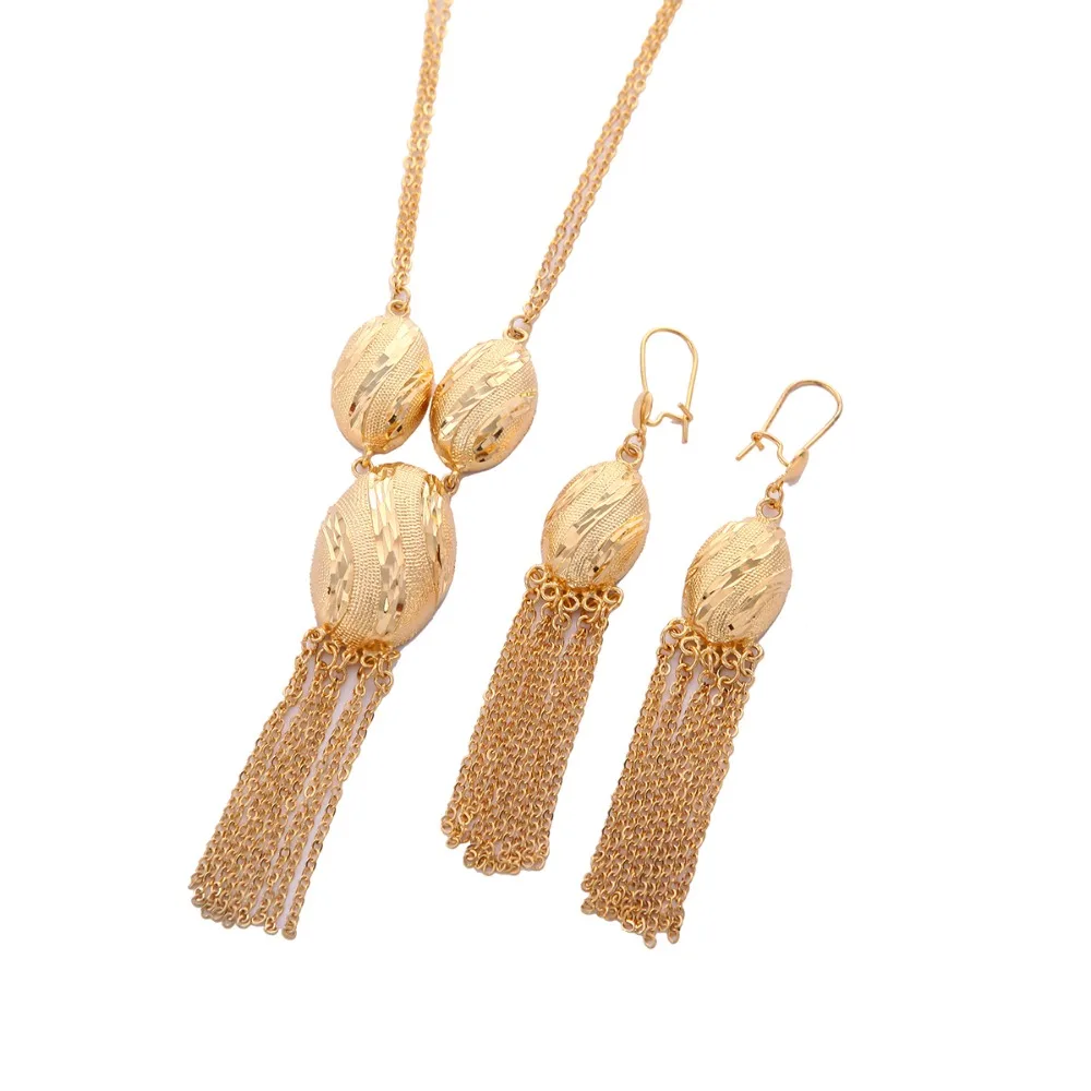 Набор ювелирных изделий из колье и серёг | Украшения аксессуары