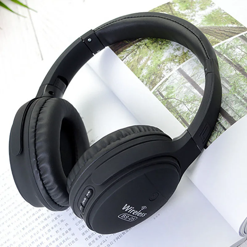 Беспроводные наушники, Bluetooth гарнитура, складные регулируемые наушники с микрофоном, поддержка аудио кабеля, TF карта, воспроизведение для телефона, ПК, MP3