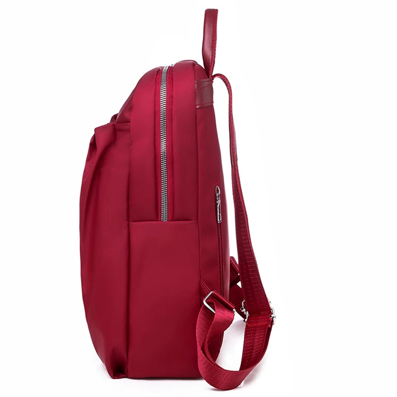Модная женская сумка чистый цвет рюкзак водонепроницаемая нейлоновая
