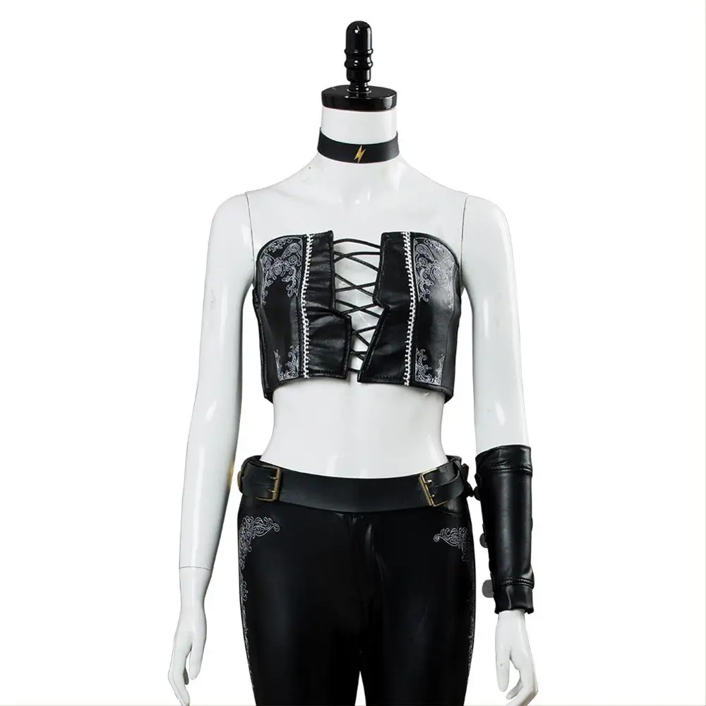 

DMC 5 V Trish Cosplay Costume Outfit Trish Corset Pant Uniform Unisex Full Suit Halloween Carnival Costume For Adult Women