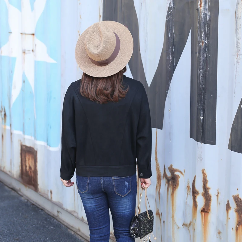 2018 модное замшевое пальто для женщин плюс размер повседневная свободная