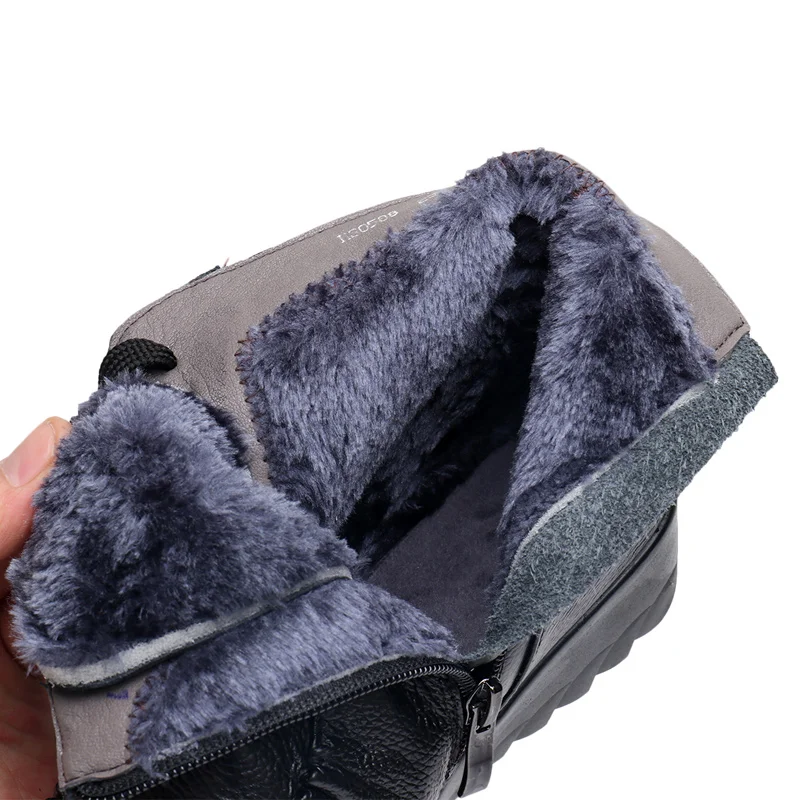 

TIMETANG 2018 New Fashion Winter Women Shoes Woman Genuine Leather Flat Snow Boots Winter Ankle Boots Women Boots