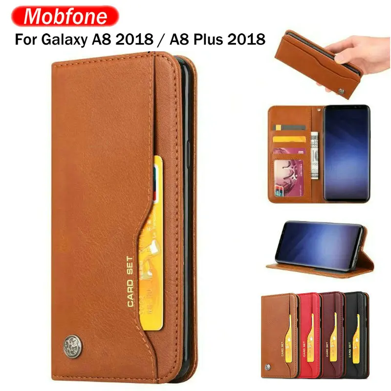 Чехол для Galaxy ya8 Plus 2018 кошелек Mobfone Роскошный чехол из искусственной кожи с