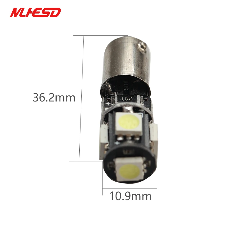 10 шт. Ba9s 5050 5smd led Canbus Error Free освещение для чтения в машине T11 T4W 5 SMD двери лампочки Нет