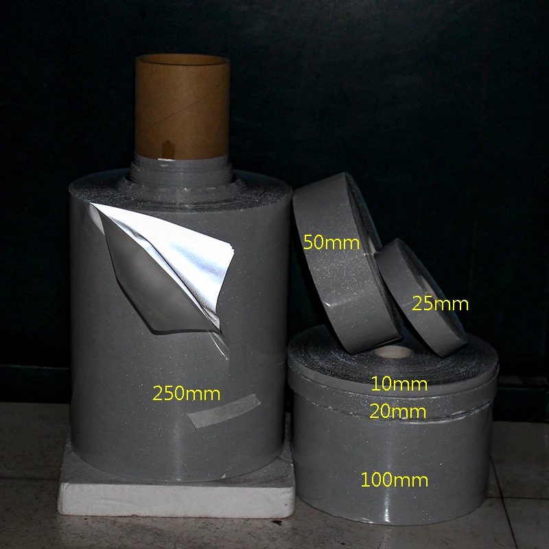 10mm x 10meter Elastic Material Safely Silver Reflective DIY Tape Iron On Fabric Clothes Heat Transfer Vinyl Film | Дом и сад