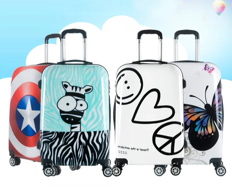 Rolling Luggage Spinner Cartoon Password Suitcase Wheels 20/24 Inch Women Carry on Trolley Travel Bag Luggage Suitcase LGX11